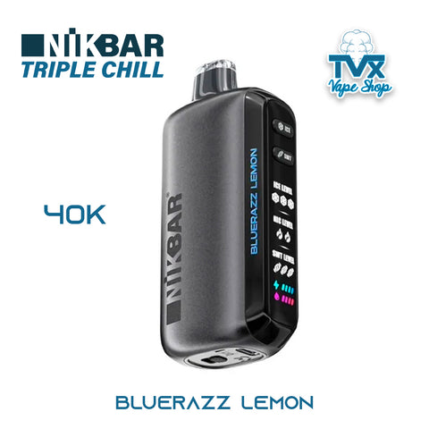 NIKBAR® Triple Chill 40K - Bluerazz Lemon (POD Desechable)