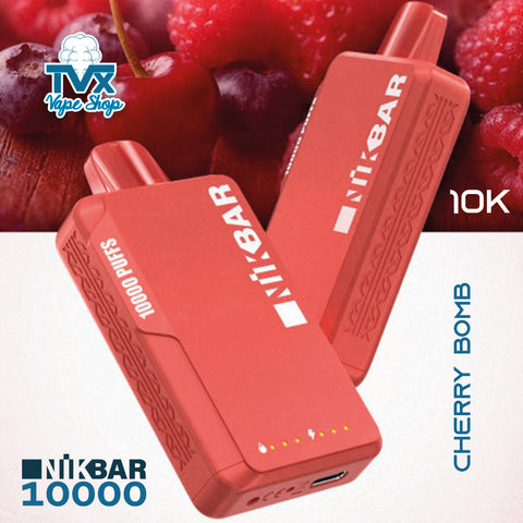 NIKBAR® 10K - Cherry Bomb (POD Desechable)
