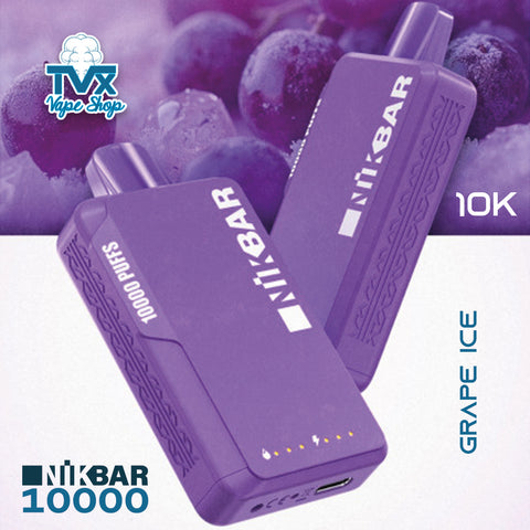 NIKBAR® 10K - Grape Ice (POD Desechable)