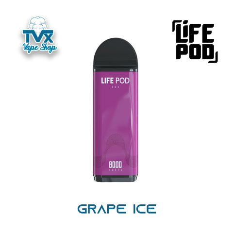 Life Pod® Eco Pro 8K - Grape Ice (Cartucho Desechable)