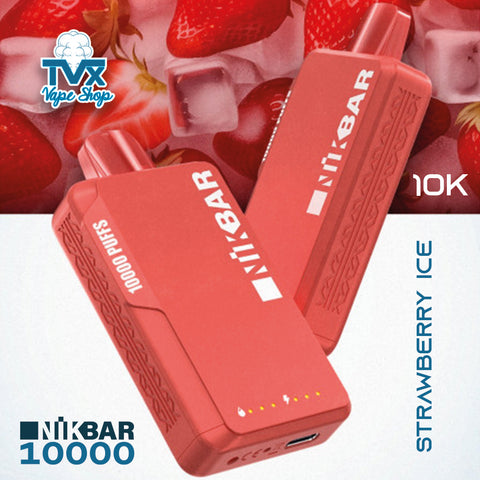 NIKBAR® 10K - Strawberry Ice (POD Desechable)