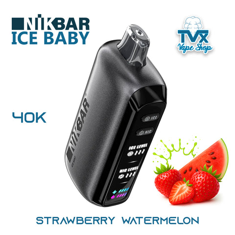 NIKBAR® Ice Baby 40K - Strawberry Watermelon (POD Desechable)
